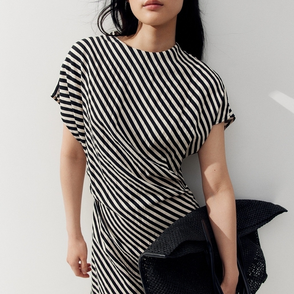 H&M Monochrome Striped Dress